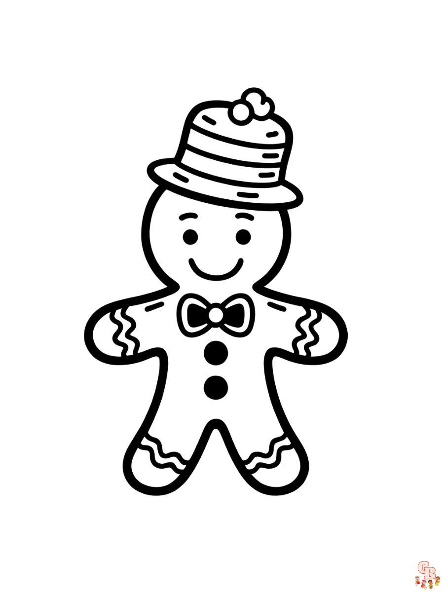Gingerbread man coloring pages to print free