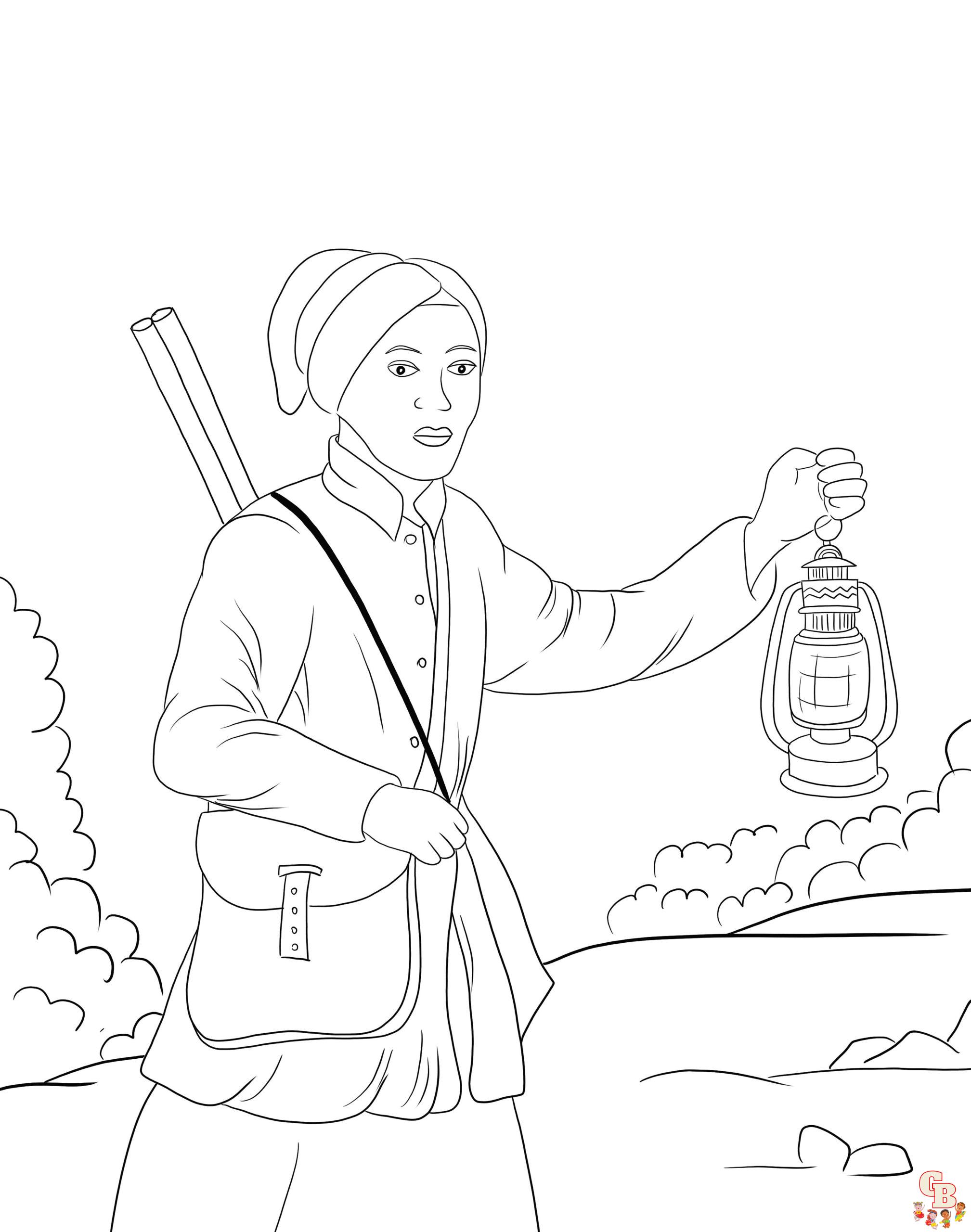 Harriet Tubman coloring pages to print