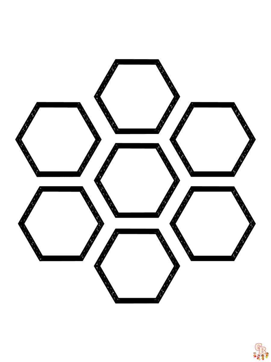 Hexagon coloring pages
