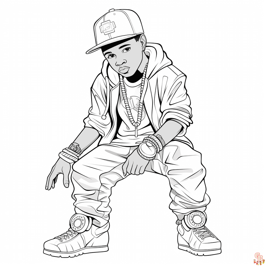 Hip hop coloring pages to print