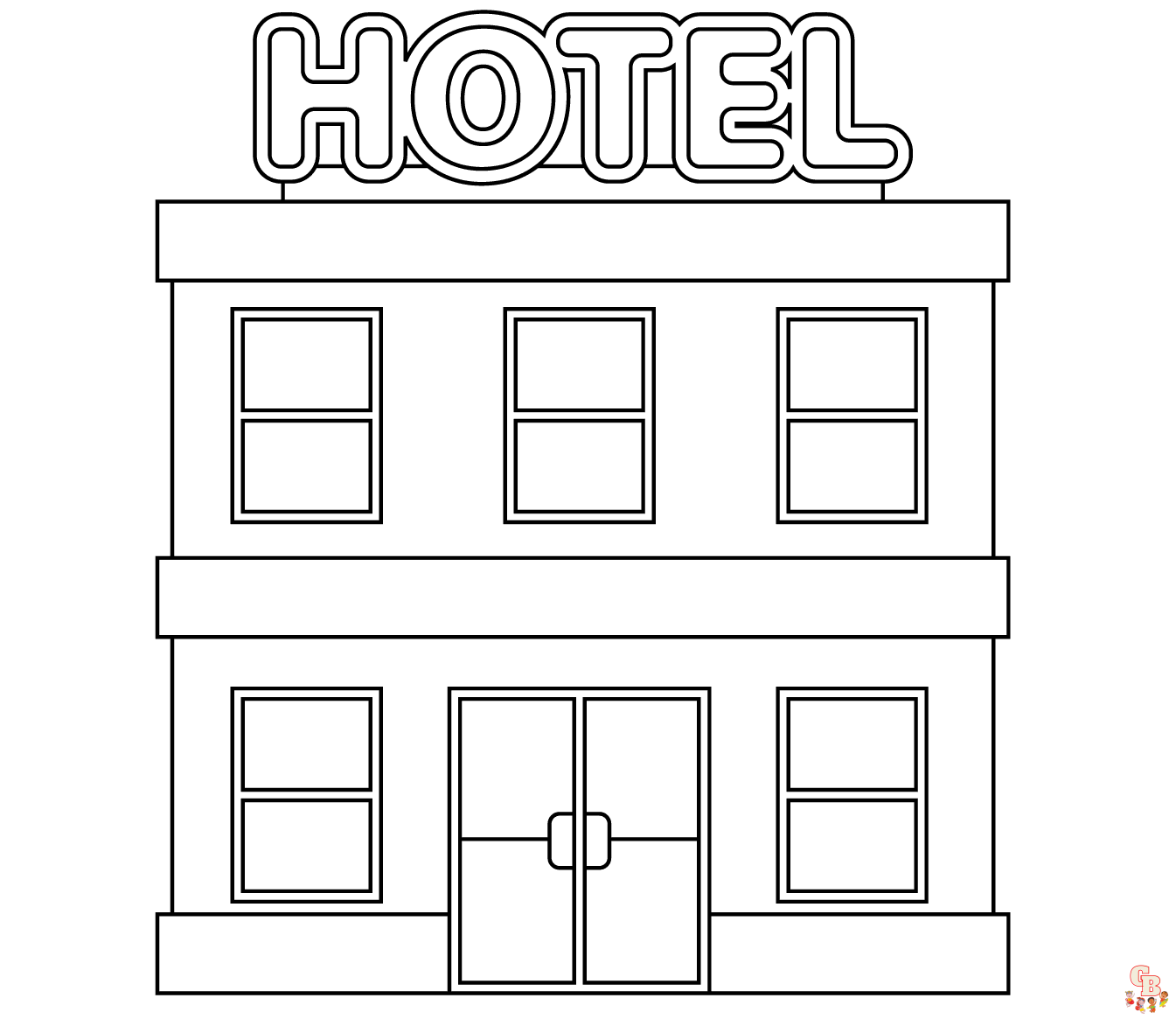 Hotel coloring pages printable free