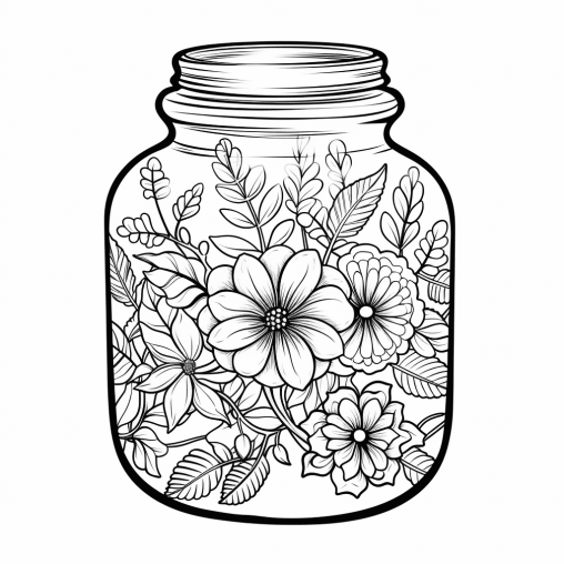 Printable Jar Coloring Pages Free For Kids And Adults