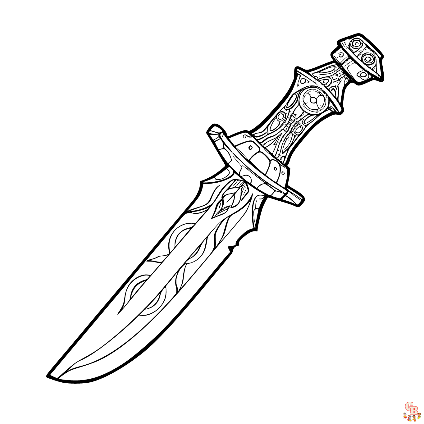 Knife coloring pages free