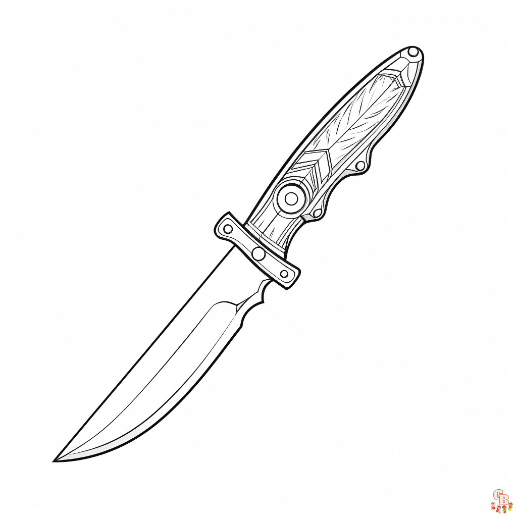 Knife coloring pages printable free