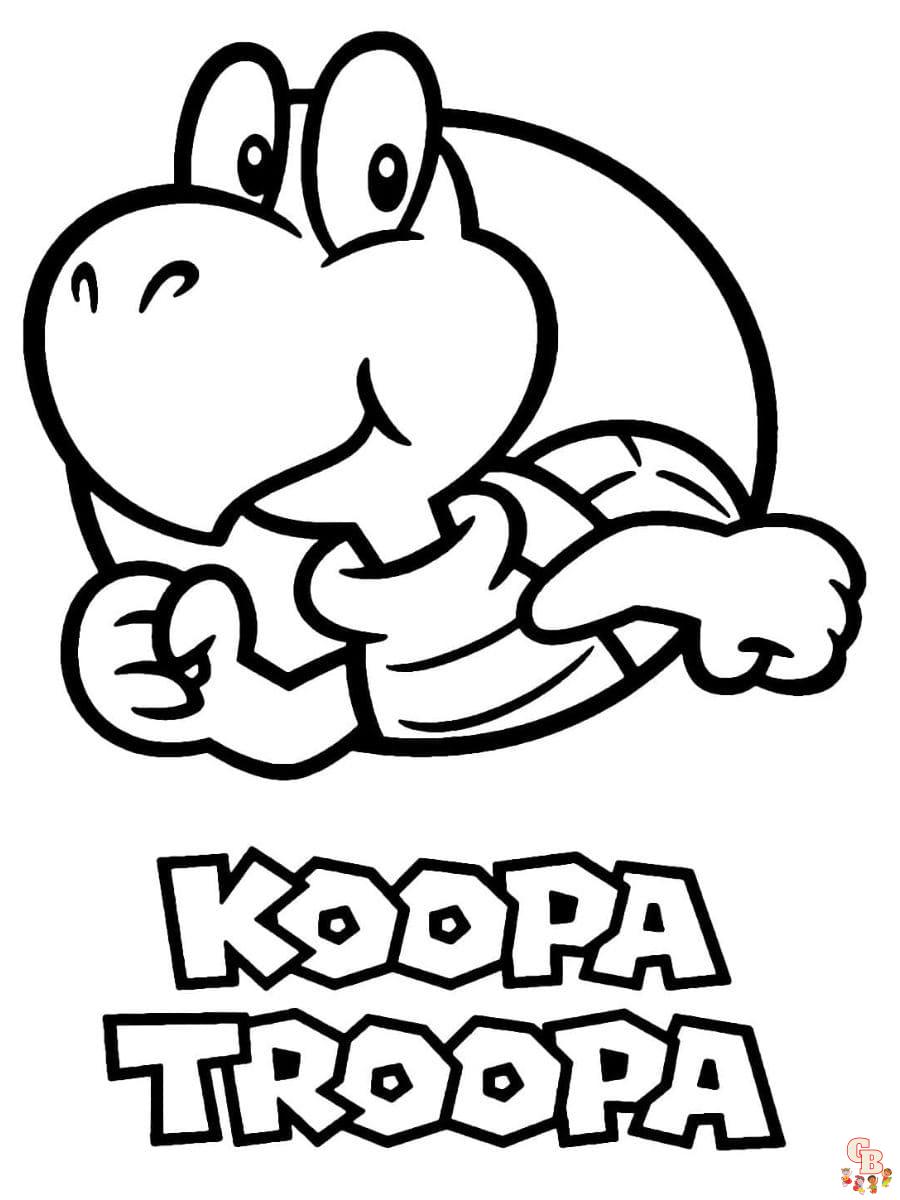 Koopa Troopa coloring pages