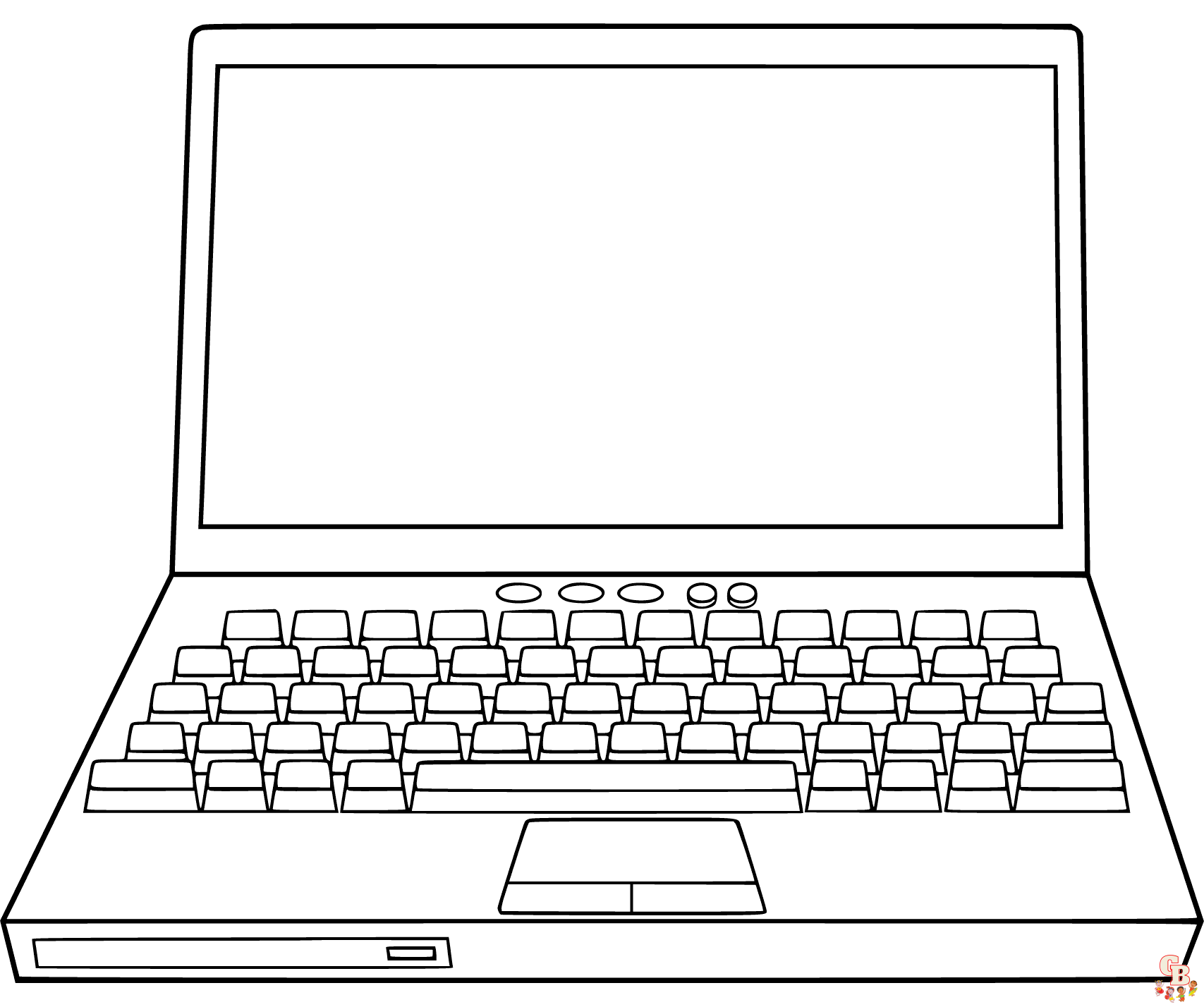 Laptop coloring pages free