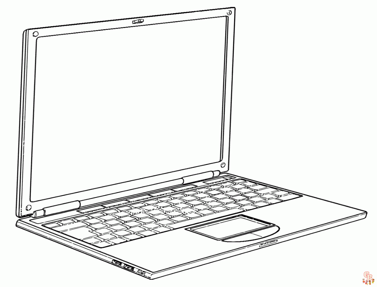 Laptop coloring pages to print