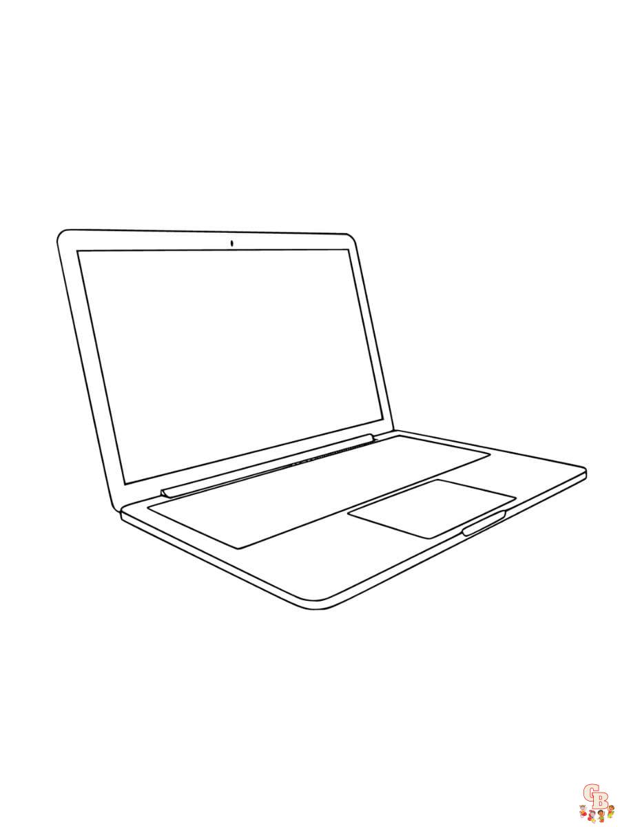 Laptop coloring pages