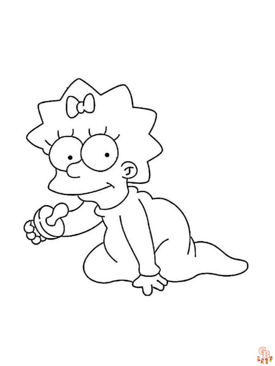 Maggie simpson coloring pages to print