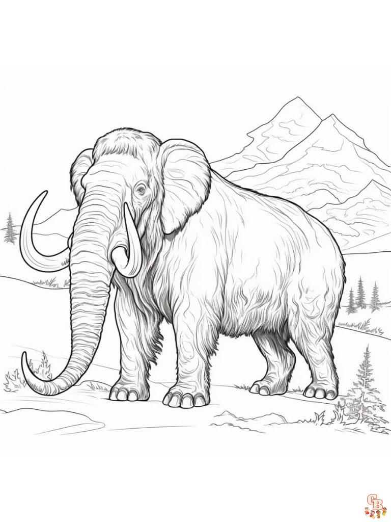 Printable Mammoth Coloring Pages Free For Kids And Adults