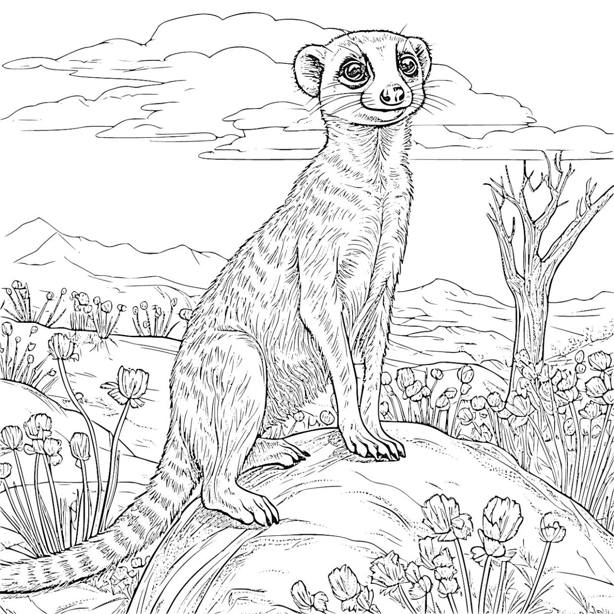 Meerkat coloring pages
