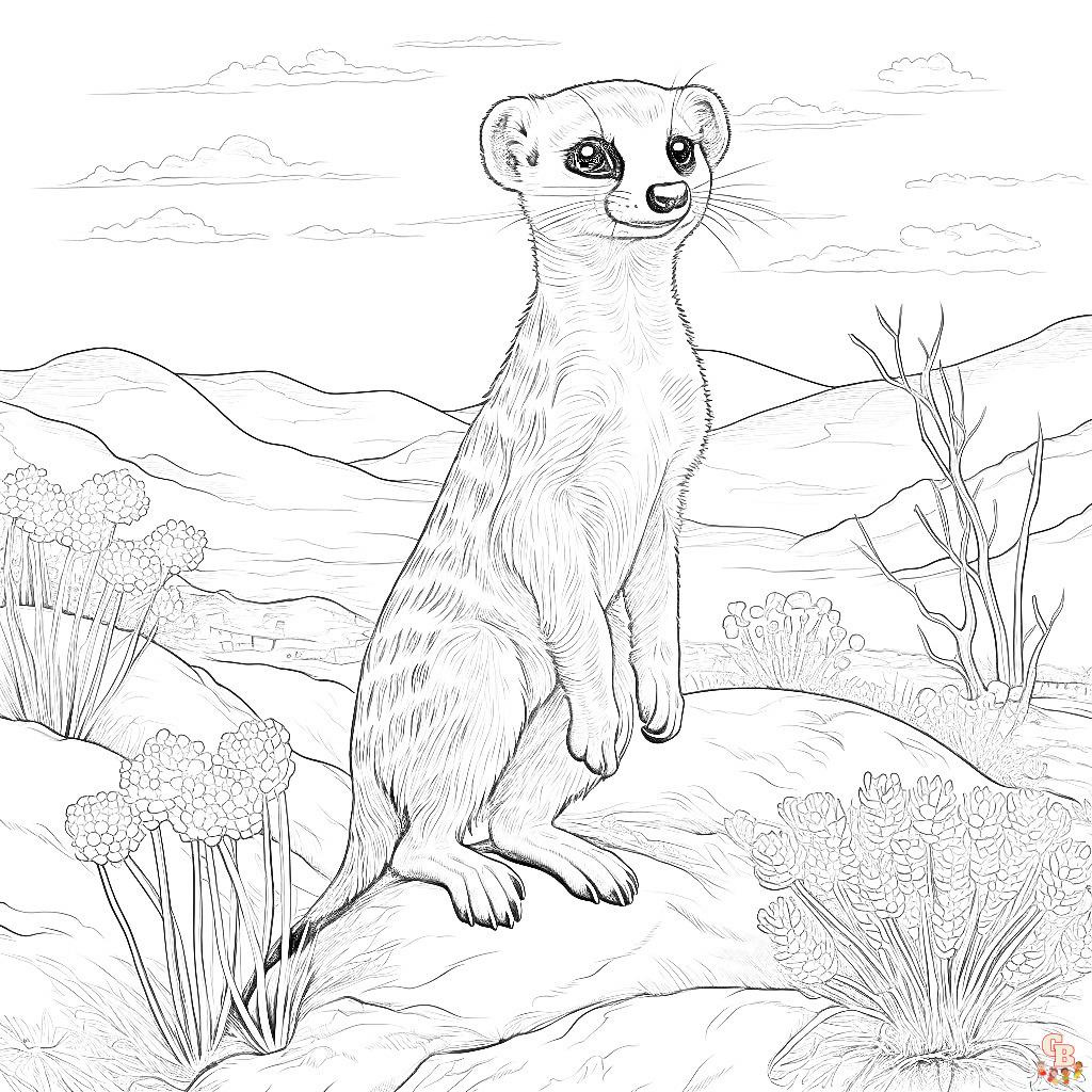 Meerkat coloring pages printable free