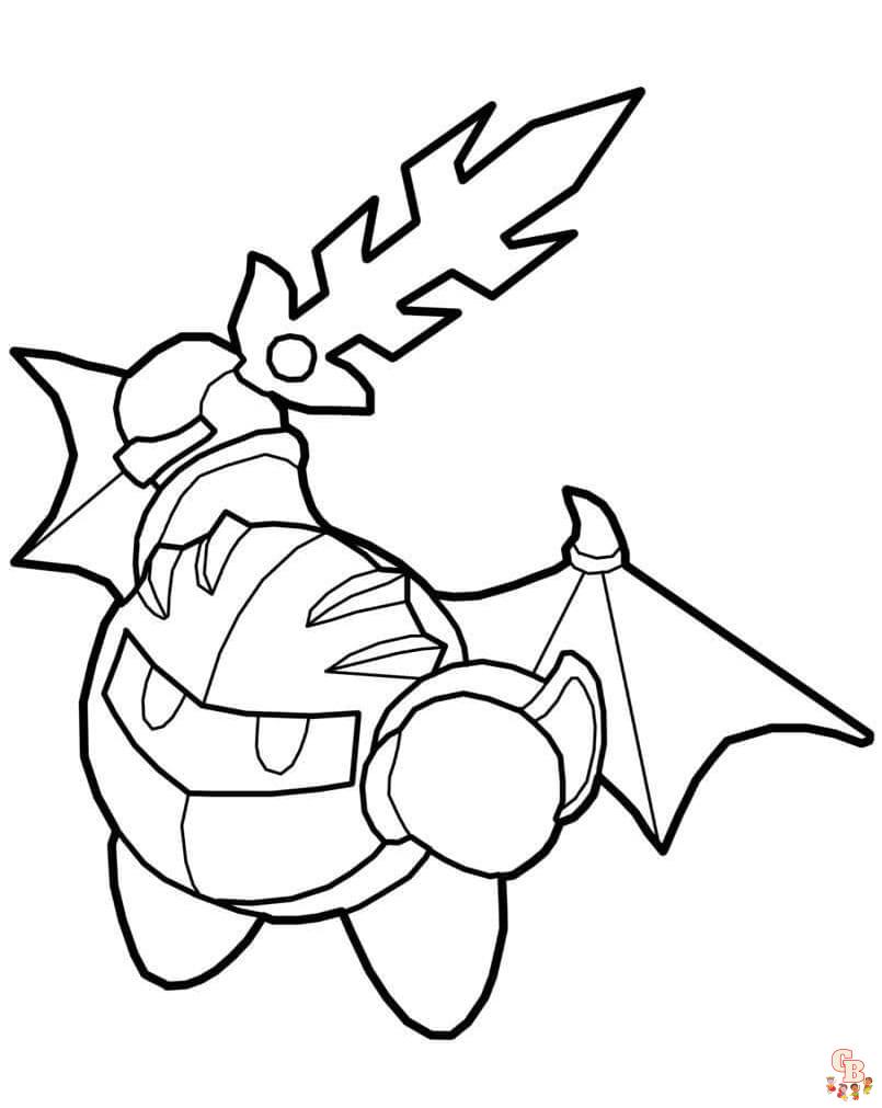 Meta Knight coloring pages free
