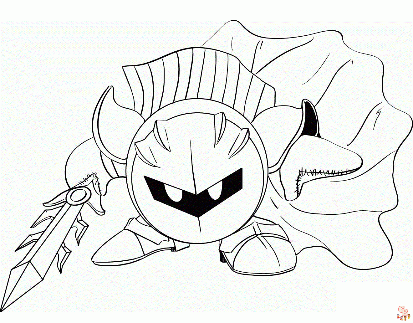 Meta Knight litasíður prentanlegar