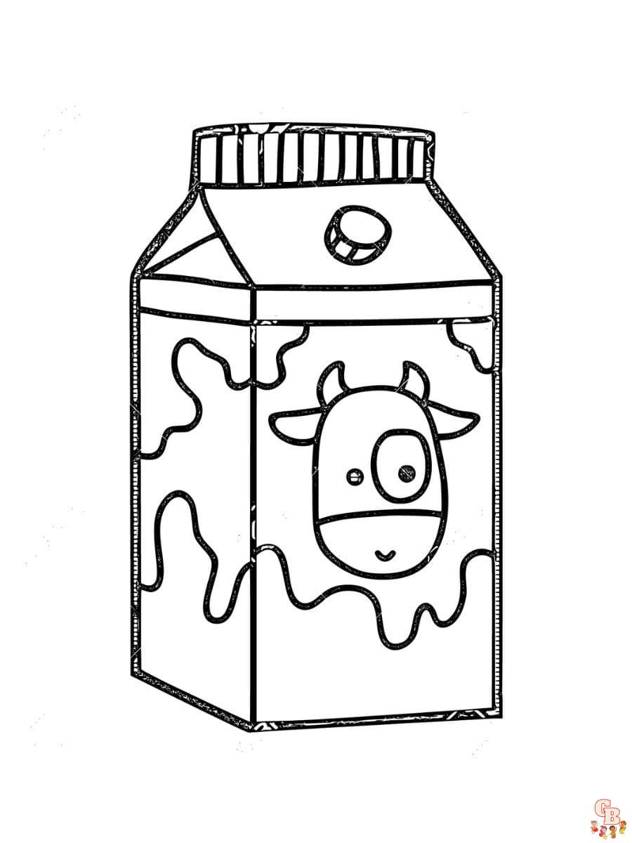 Milk coloring pages