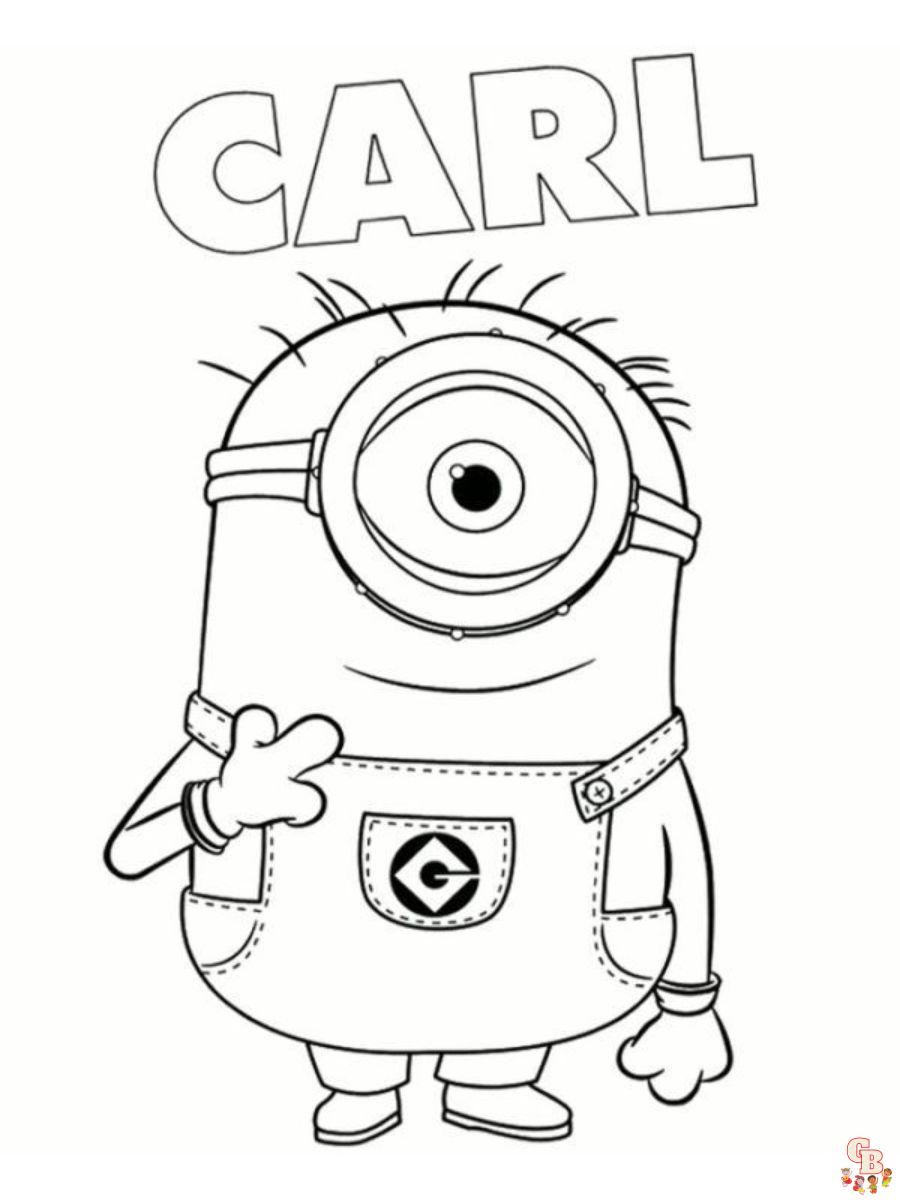 Minions Carl coloring page