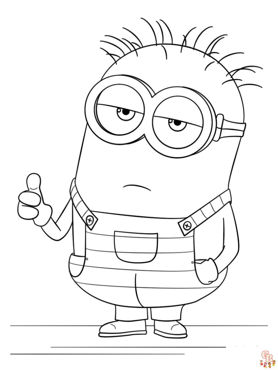 Minions Carl coloring pages free