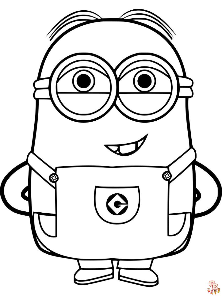 Minions Dave coloring pages free