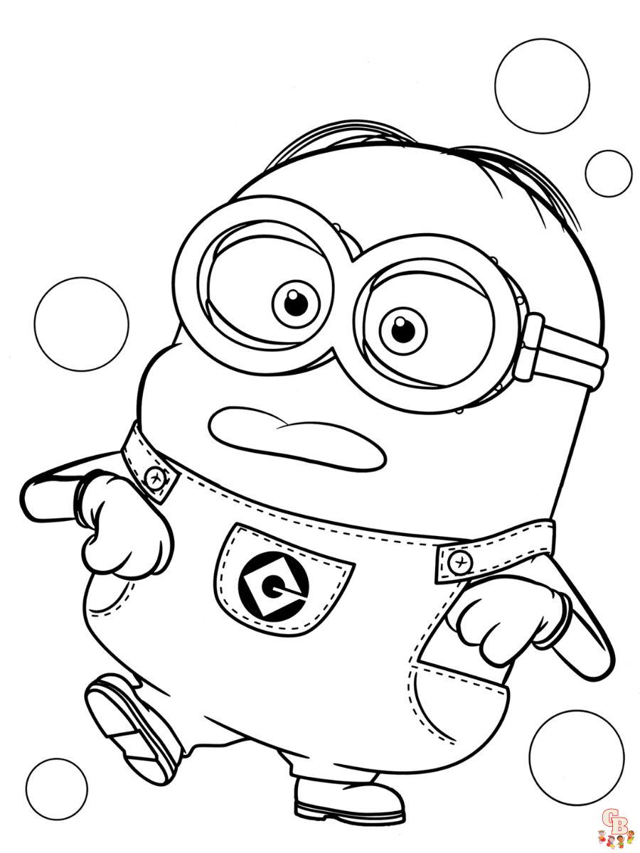 Minions Dave coloring pages
