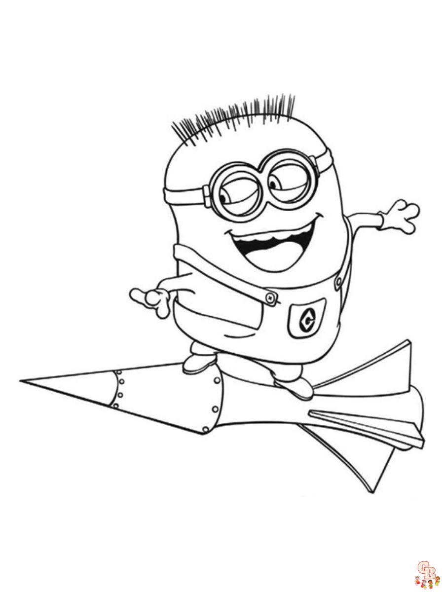 Minions Jerry coloring pages free