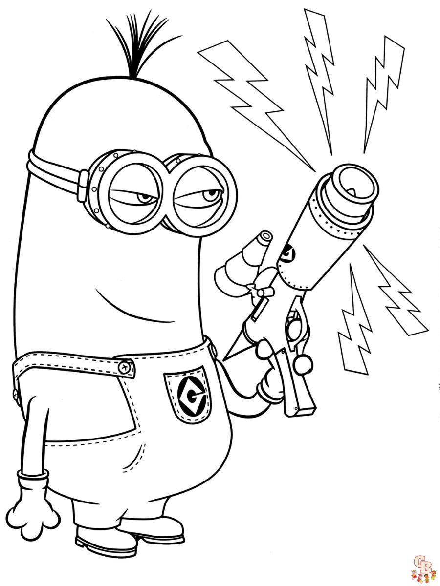 Minions Kevin coloring pages free