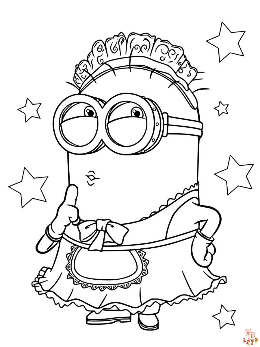 Minions Phil coloring pages free