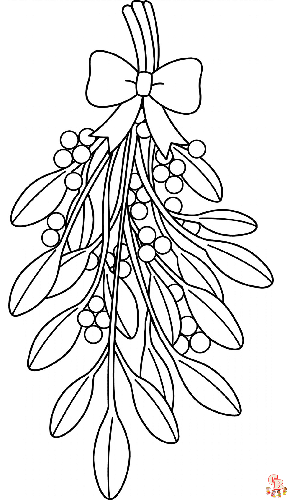 Mistletoe coloring pages free