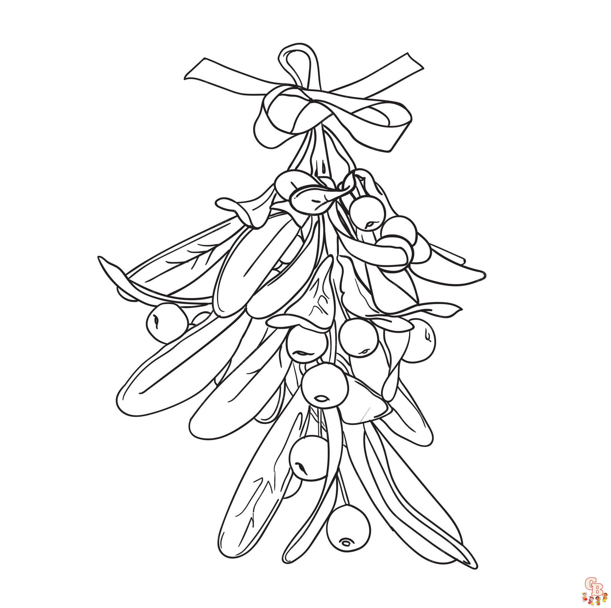 Mistletoe coloring pages printable