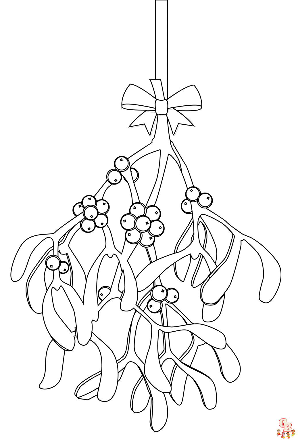 Mistletoe coloring pages to print
