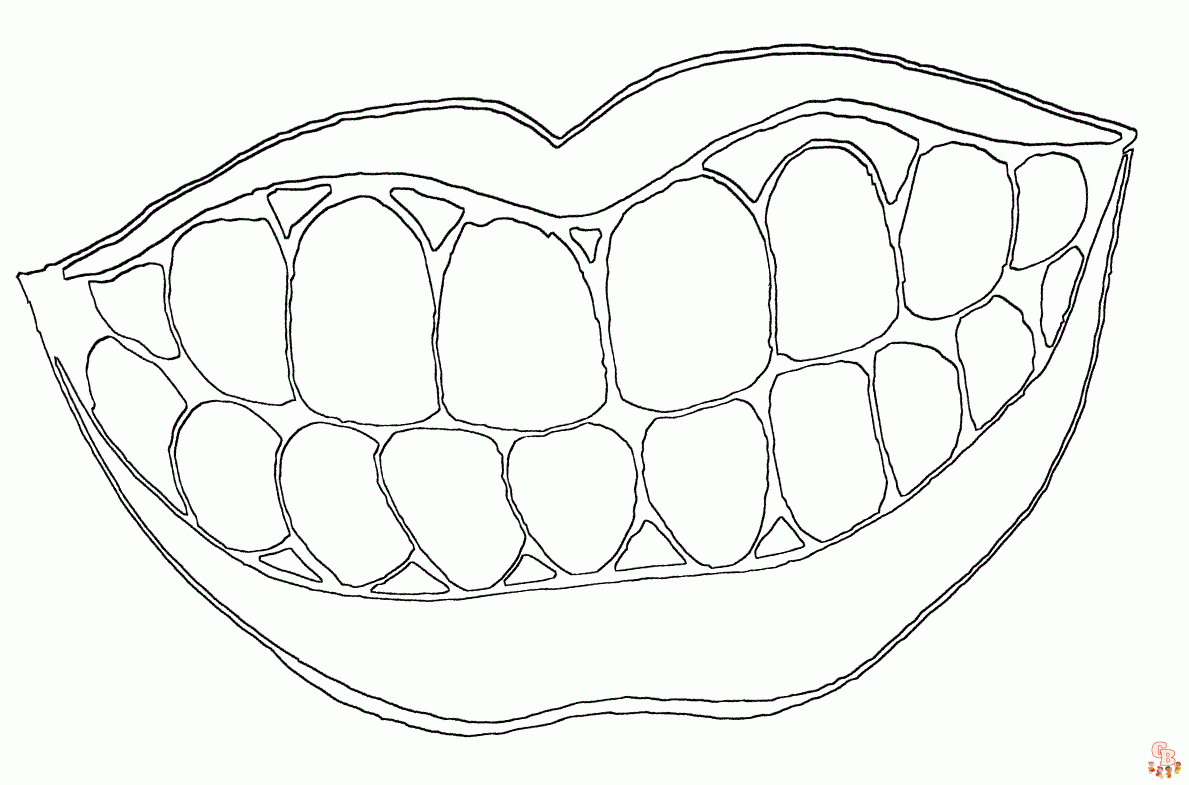 Mouth coloring pages free