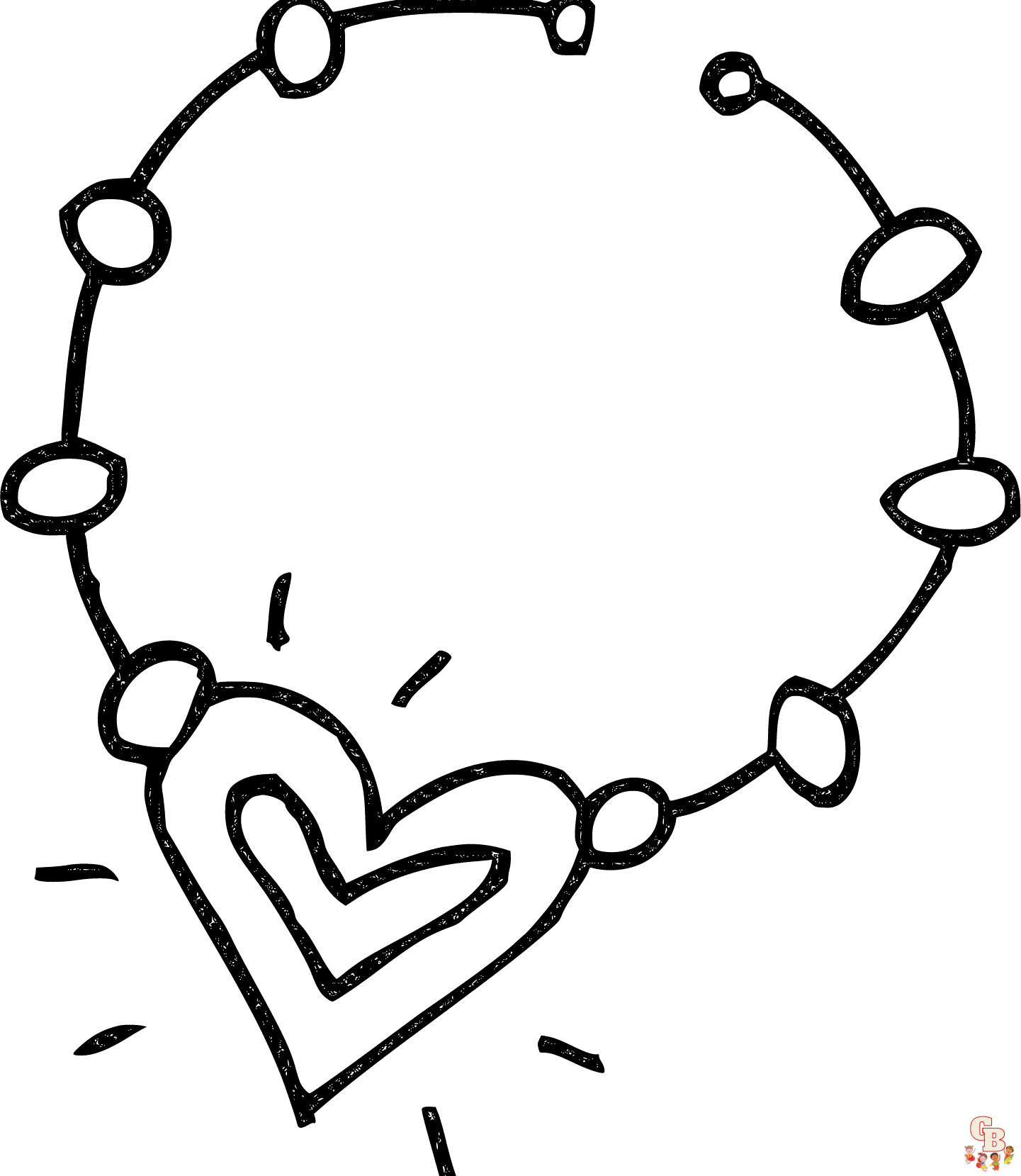 Necklace coloring pages free