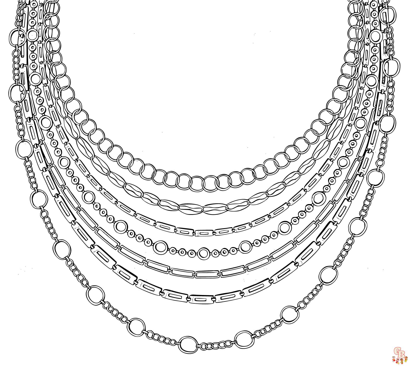 Necklace coloring pages printable