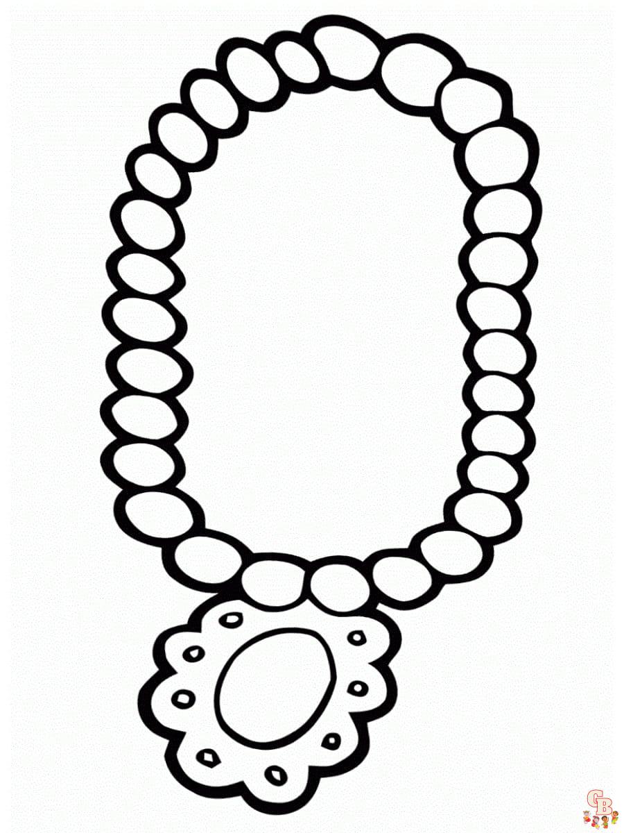 Necklace coloring pages