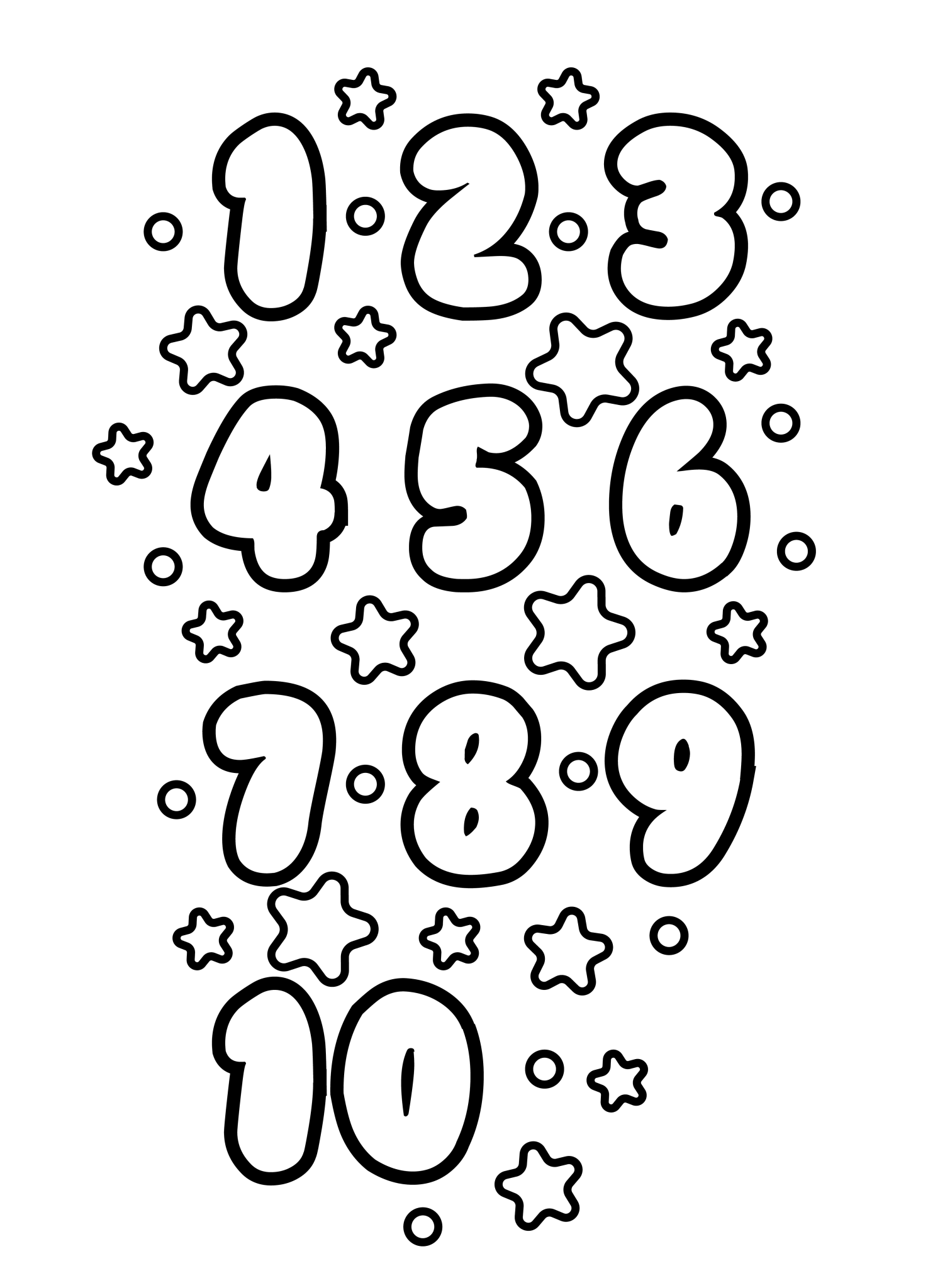 Printable Number Coloring Pages Free For Kids And Adults