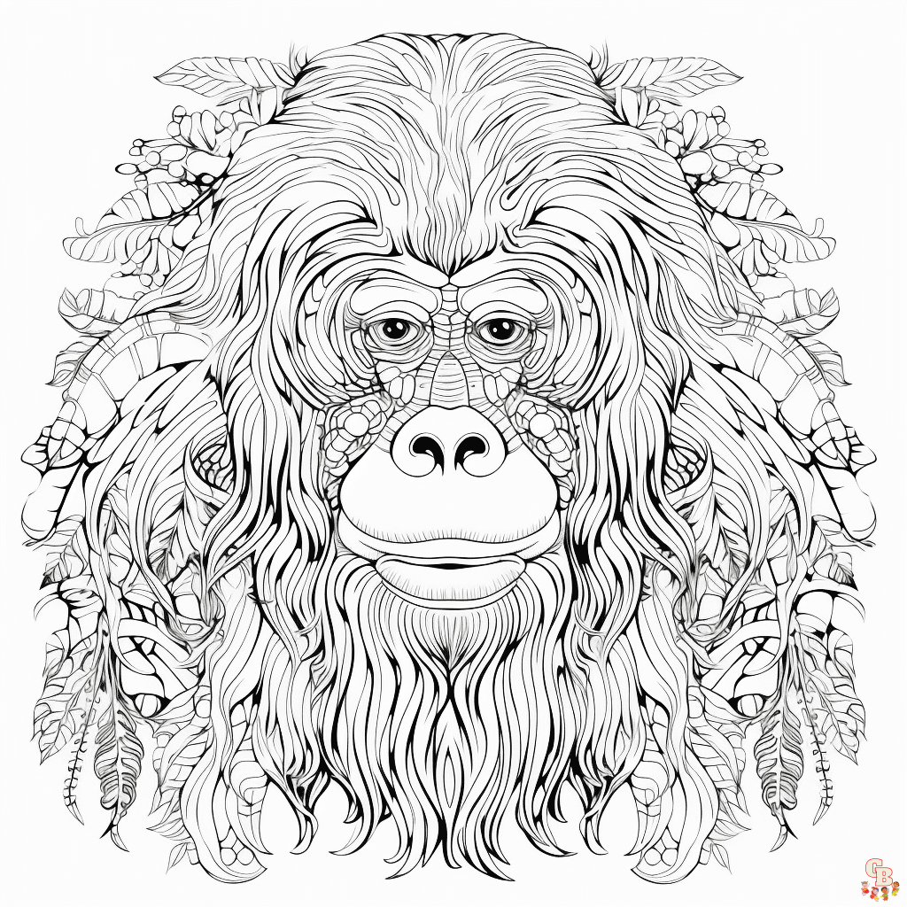 Orangutan Coloring Sheets free
