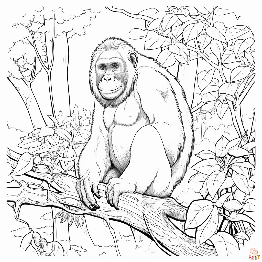 Orangutan coloring pages printable
