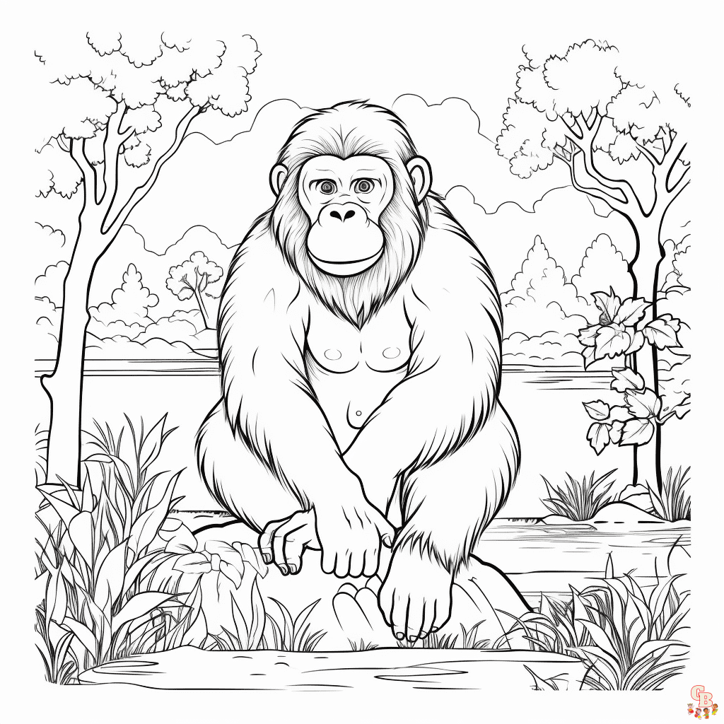 Orangutan coloring pages to print