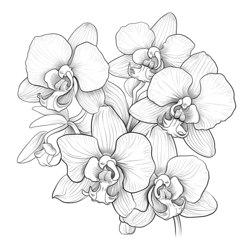 Printable Orchid Coloring Pages Free For Kids And Adults