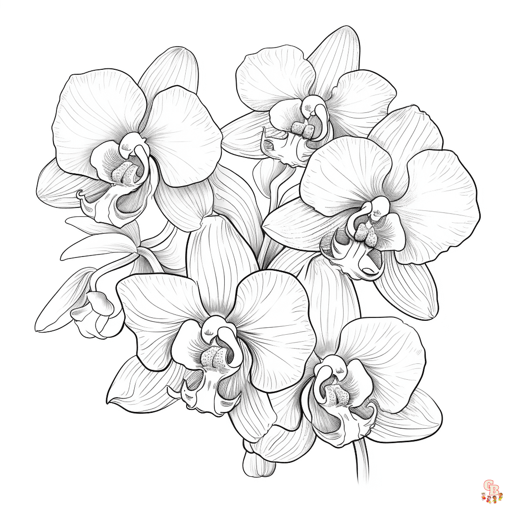 Orchid coloring pages to print