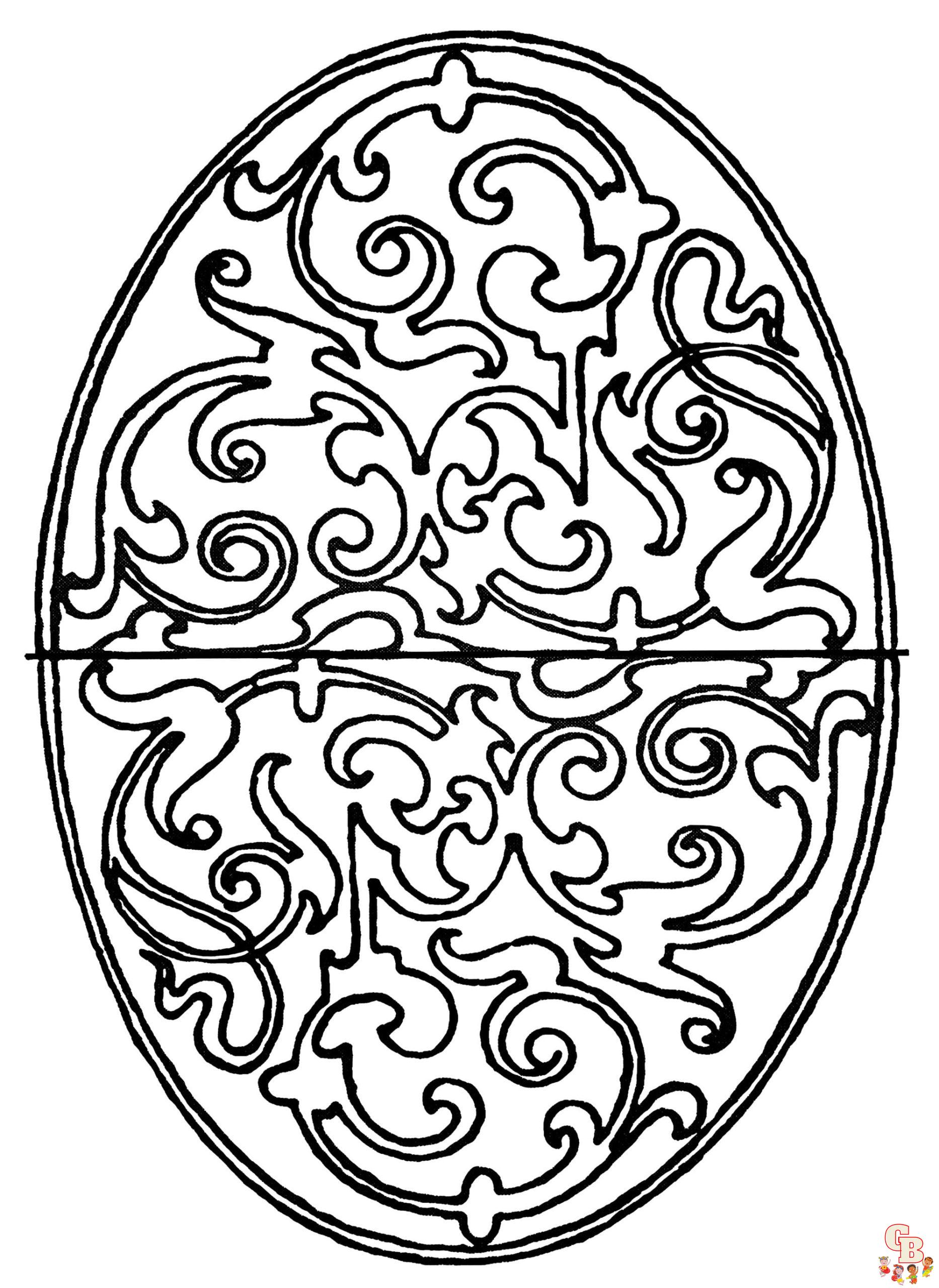 Oval coloring pages printable