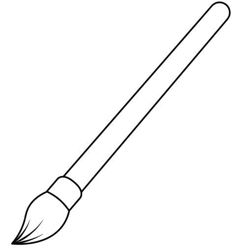 Printable Paintbrush Coloring Pages Free For Kids And Adults