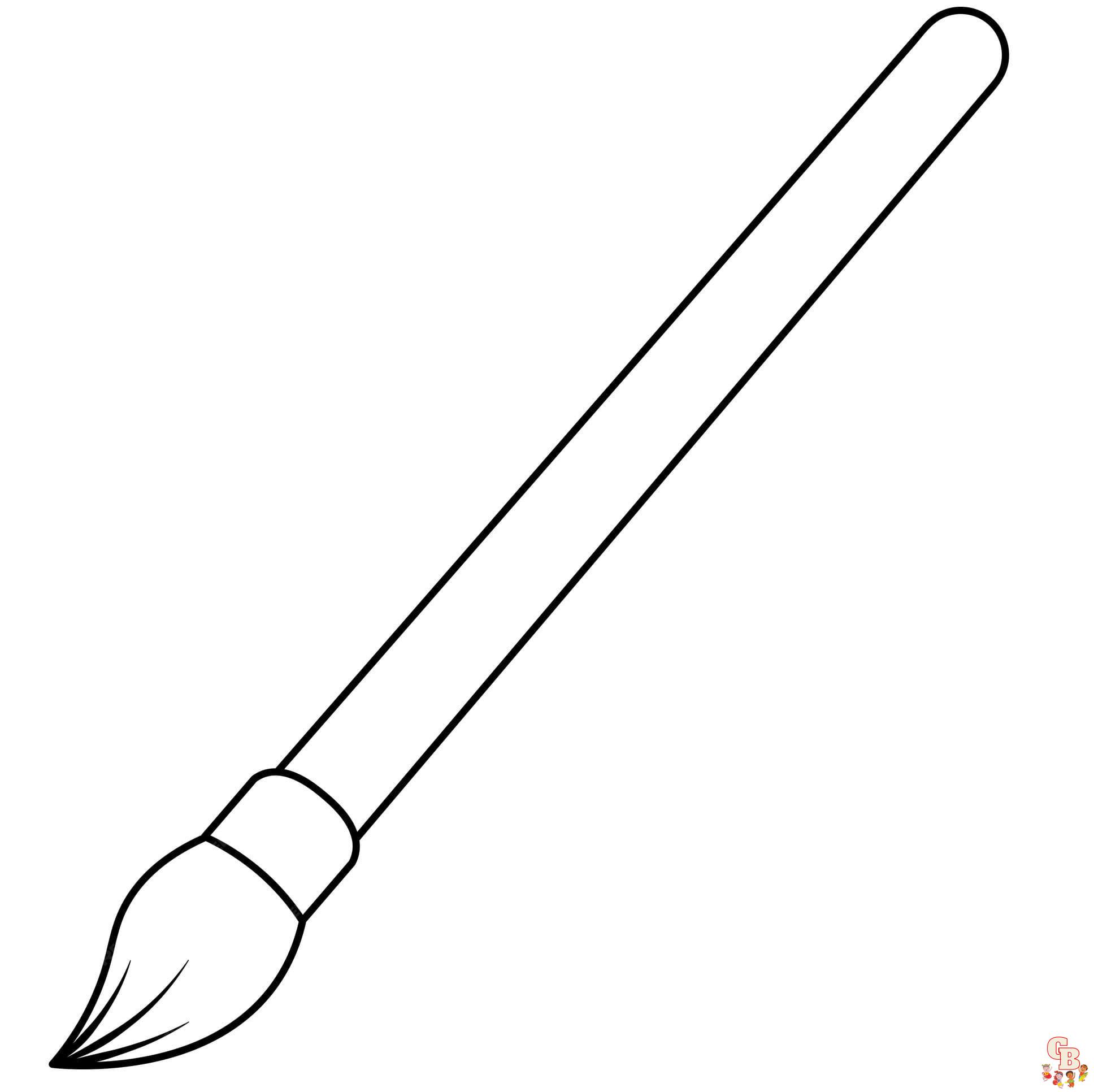 Paintbrush coloring pages printable