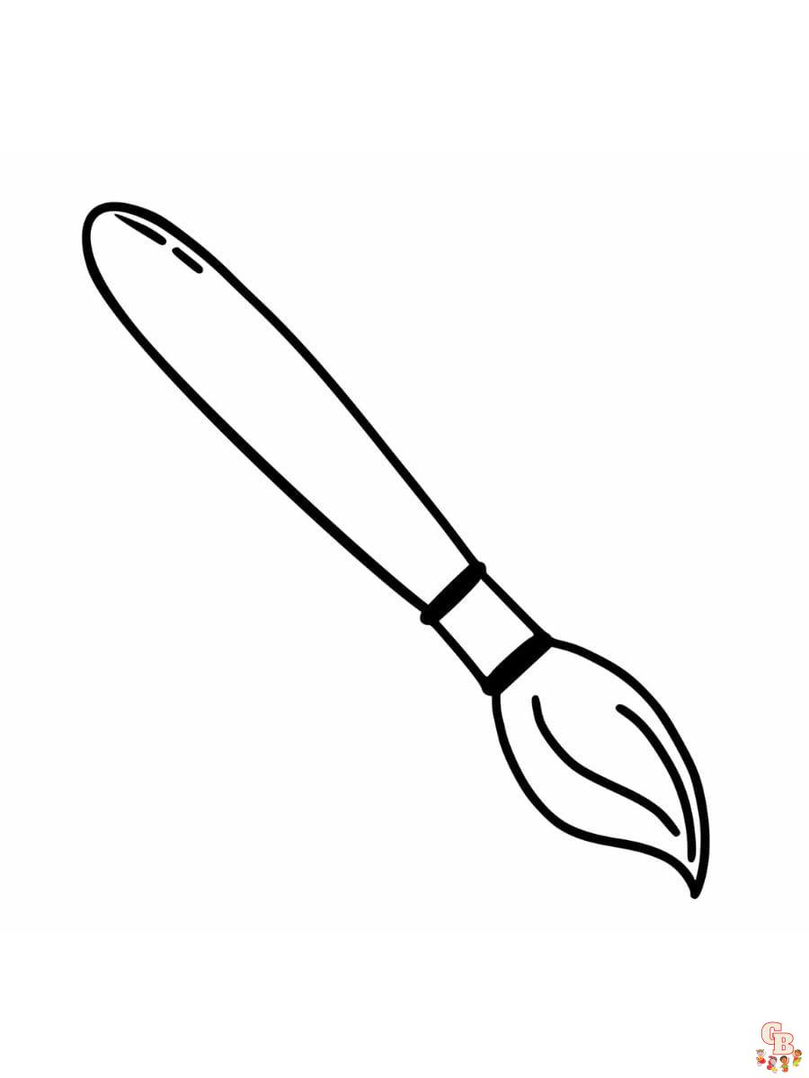 Paintbrush coloring pages