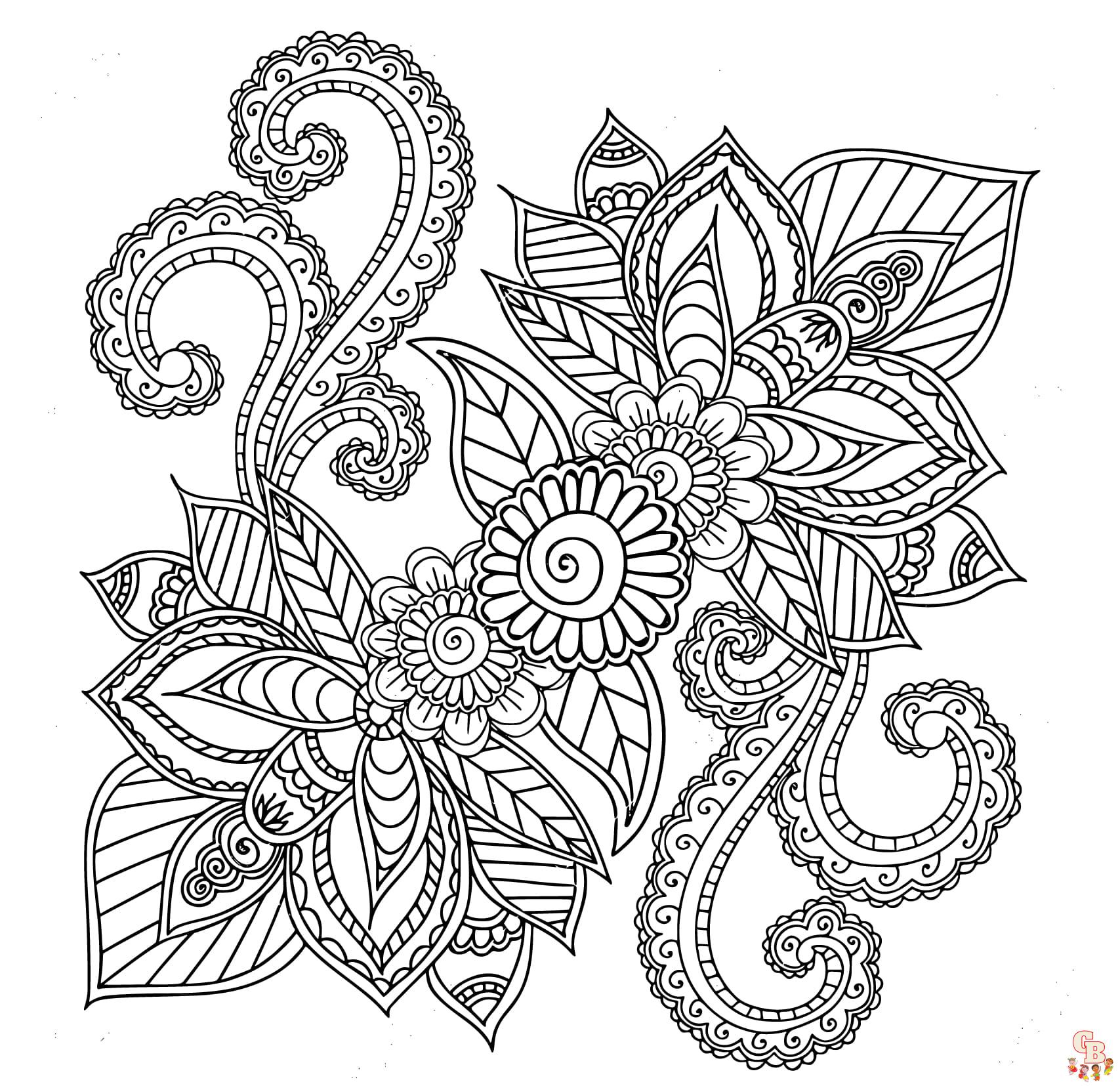 Paisley coloring pages to print