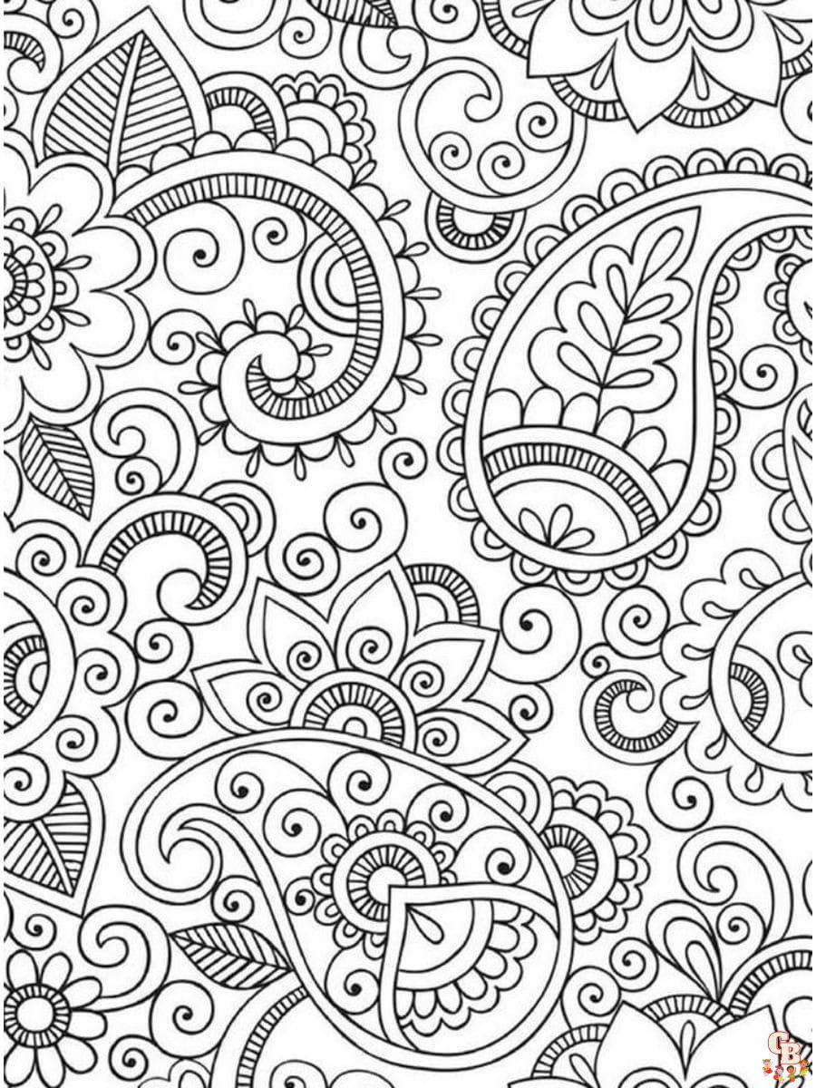 Paisley coloring pages