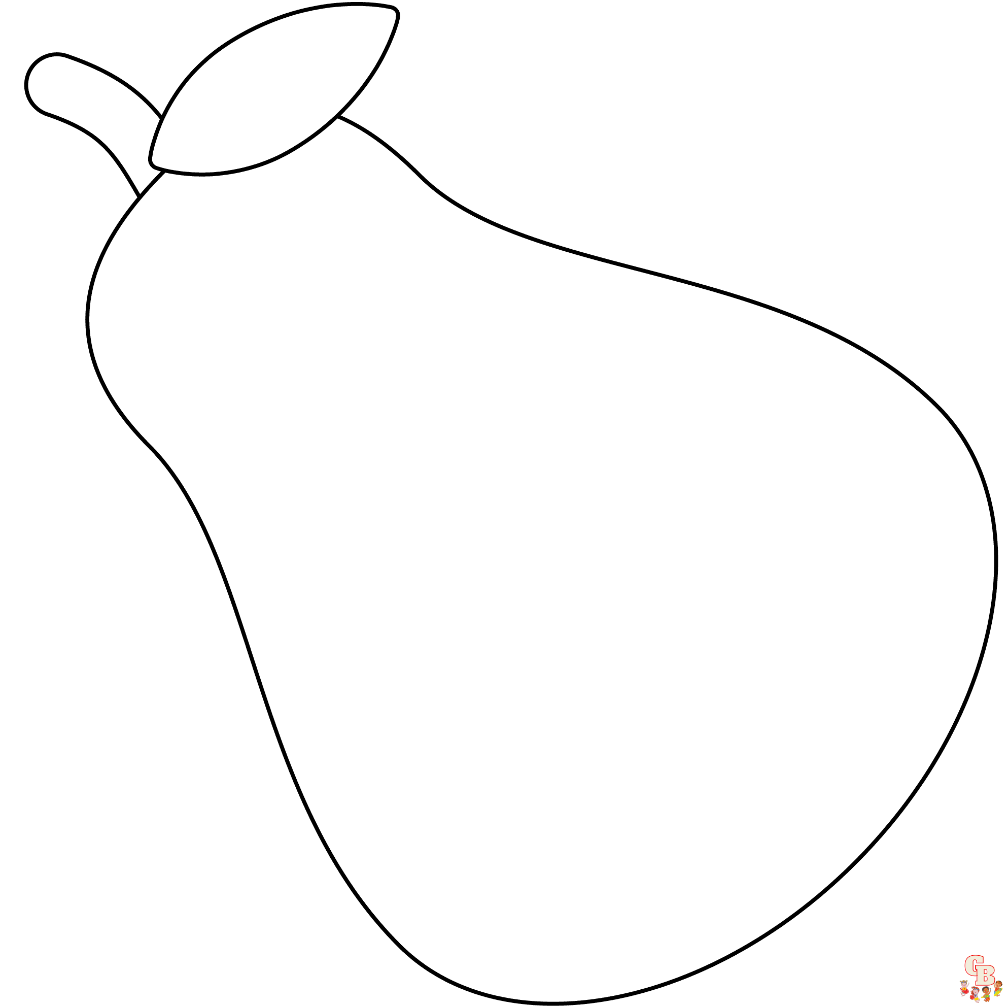 Pear coloring pages to print