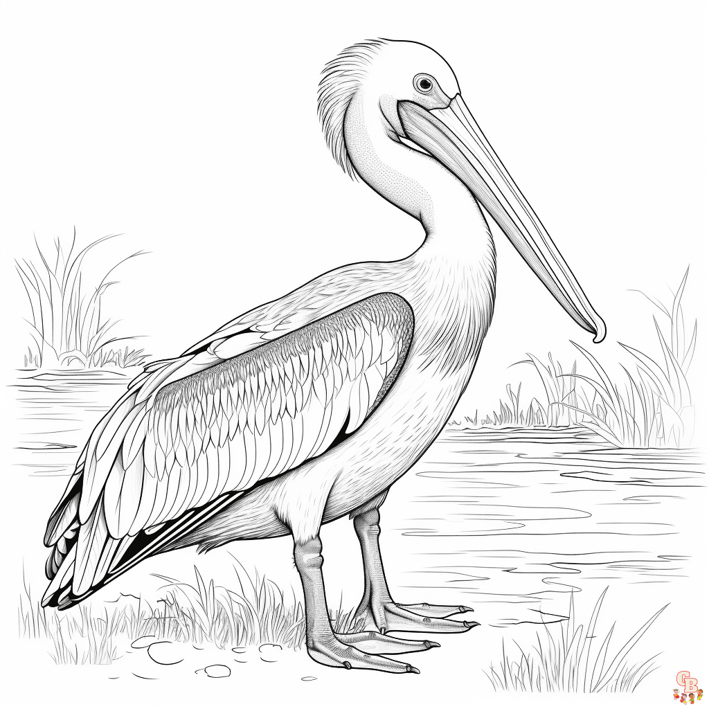 Pelican coloring pages to print