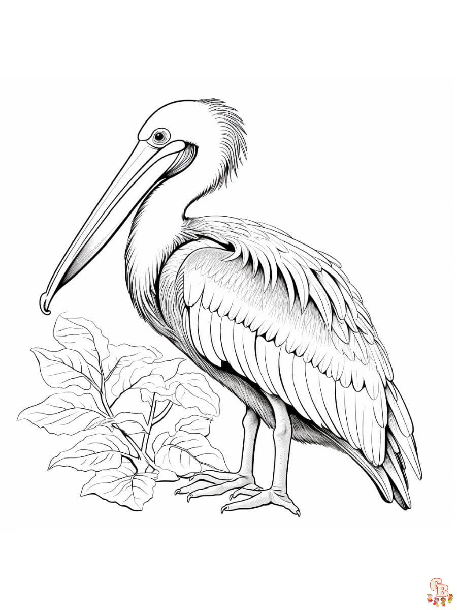 Pelican coloring pages