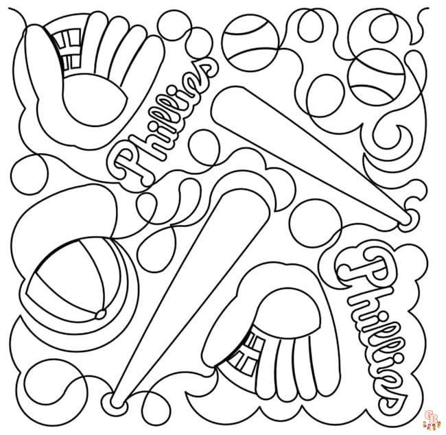 Phillies Coloring Sheets