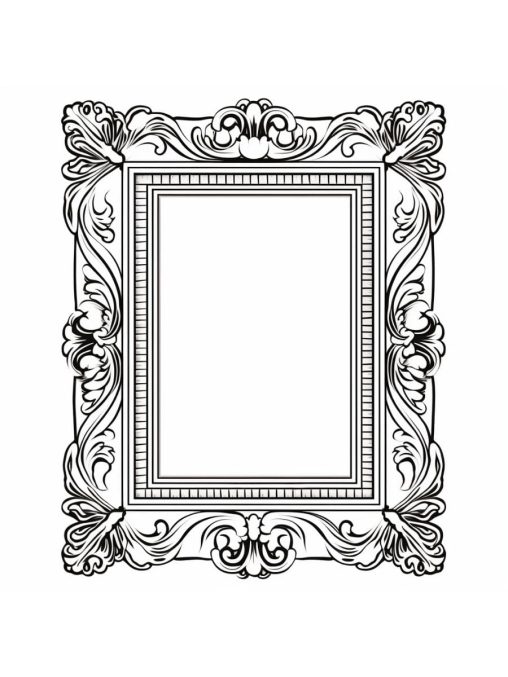 Printable Picture Frame Coloring Pages Free For Kids And Adults